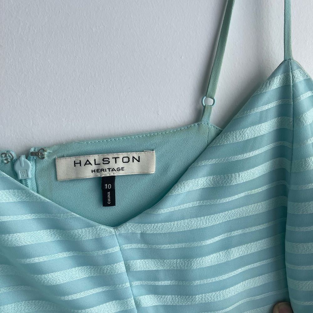Halston Heritage Organza Cocktail Dress – Seafoam - Picture 5 of 7